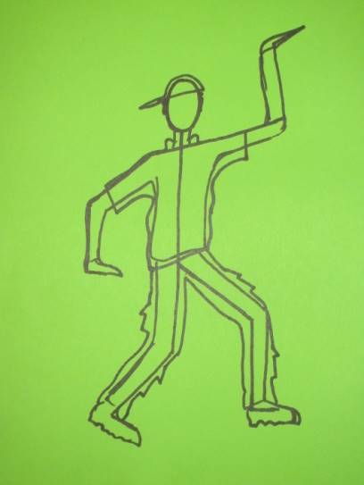 Танцующий человек рисунок карандашом легко поэтапно (47 фото)